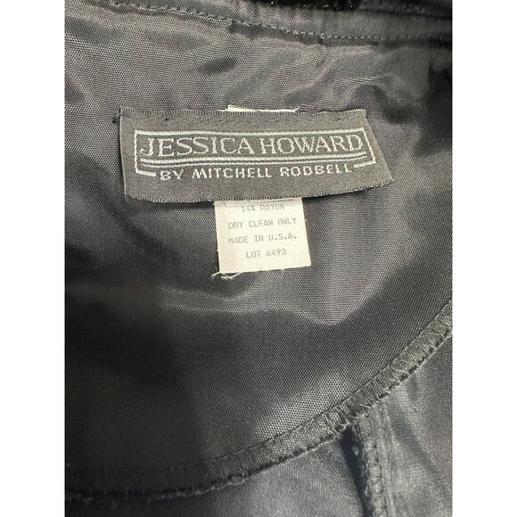 Jessica Howard by Mitchell Rodbell Vintage Velvet‎ Dress Womens Size 8 Goth 80s - Picture 3 of 10